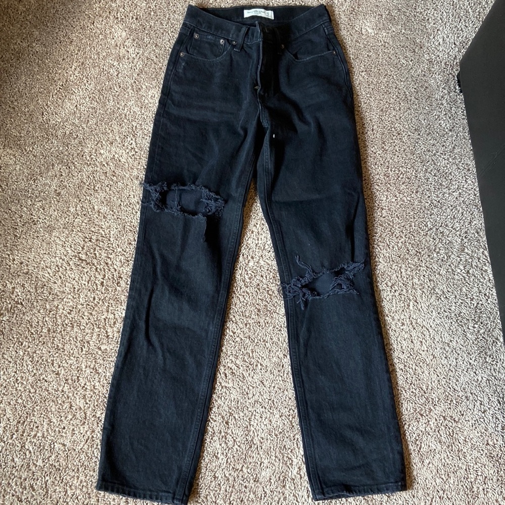 Abercrombie and Fitch the 90th Straight low rise jeans